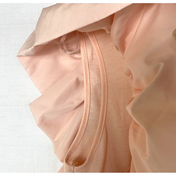 Harper Sleeveless Blouse Tank Ruffle Accent Women’s Medium Peach Summer Top - Picture 3 of 8